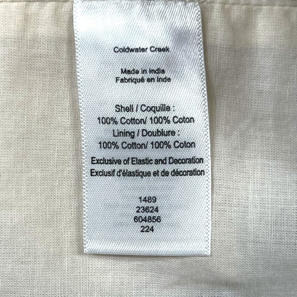 Coldwater Creek Size PM Cotton Floral Fit & Flare Dress Sleeveless Cottagecore - Picture 7 of 8